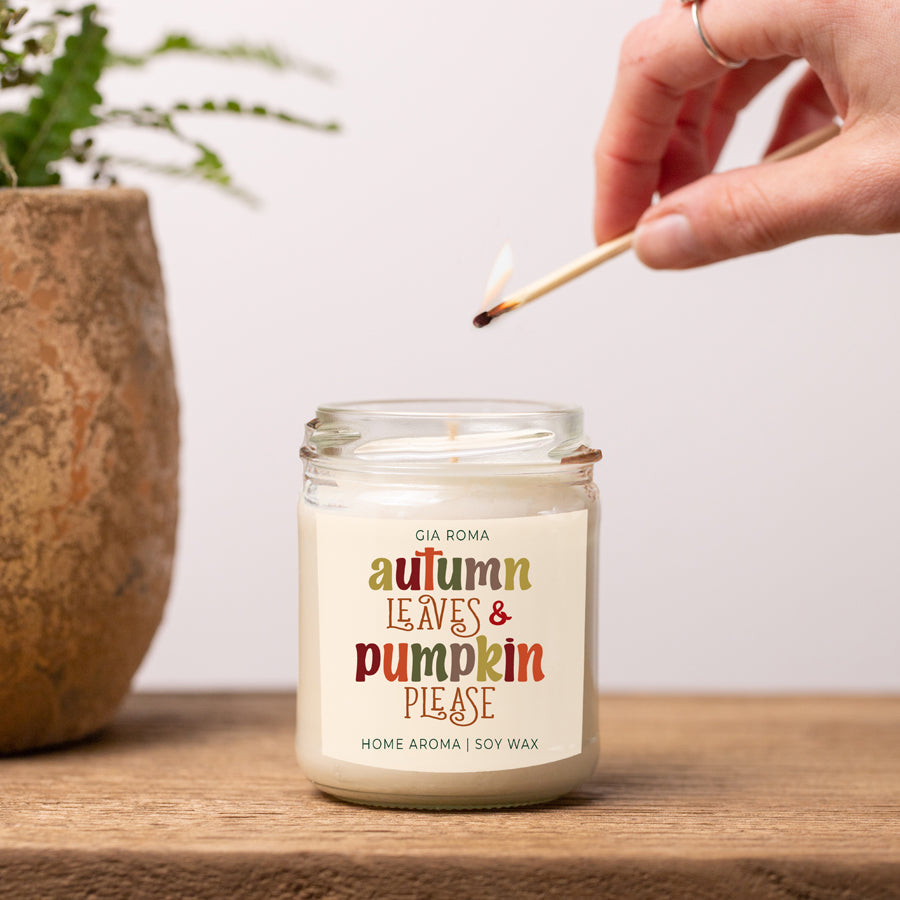 Toasted Pumpkin Spice Candle Soy Wax Autumn Pumpkin Pie Home Fragrance
