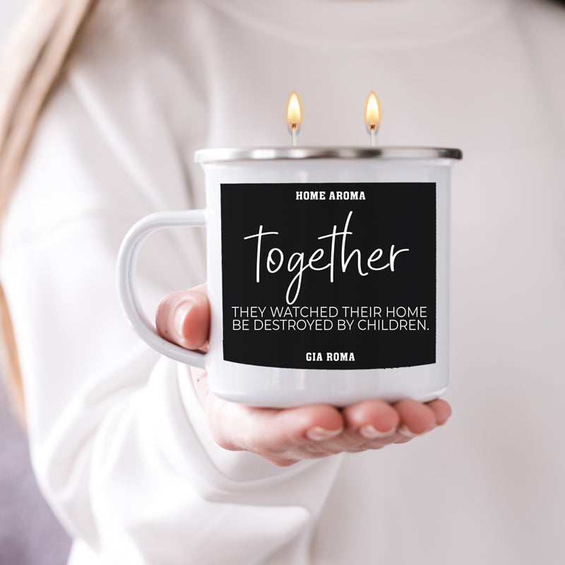 16oz Reusable Metal Candle Mug Scented Candle With Custom Label Color Option BandsCo Straps