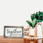 Together Wooden Sign Humorous Parenting Quote Wall Decor Funny Kids Destroyed Home Plaque BandsCo Straps