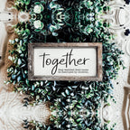 Together Wooden Sign Humorous Parenting Quote Wall Decor Funny Kids Destroyed Home Plaque BandsCo Straps