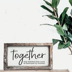 Together Wooden Sign Humorous Parenting Quote Wall Decor Funny Kids Destroyed Home Plaque BandsCo Straps