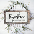 Together Wooden Sign Humorous Parenting Quote Wall Decor Funny Kids Destroyed Home Plaque BandsCo Straps