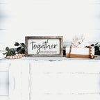 Together Wooden Sign Humorous Parenting Quote Wall Decor Funny Kids Destroyed Home Plaque BandsCo Straps