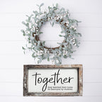 Together Wooden Sign Humorous Parenting Quote Wall Decor Funny Kids Destroyed Home Plaque BandsCo Straps