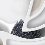 Toilet Brush and Holder Set No Dead Corners Wall-Mounted Toilet Brush Bathroom Accessories Set Toilet Brush And Bracket Set Non Slip Long Handle Soft Silicone Bristles Flexible Toilet Brush Head Wall-Mounted Drip-Proof Stevvex