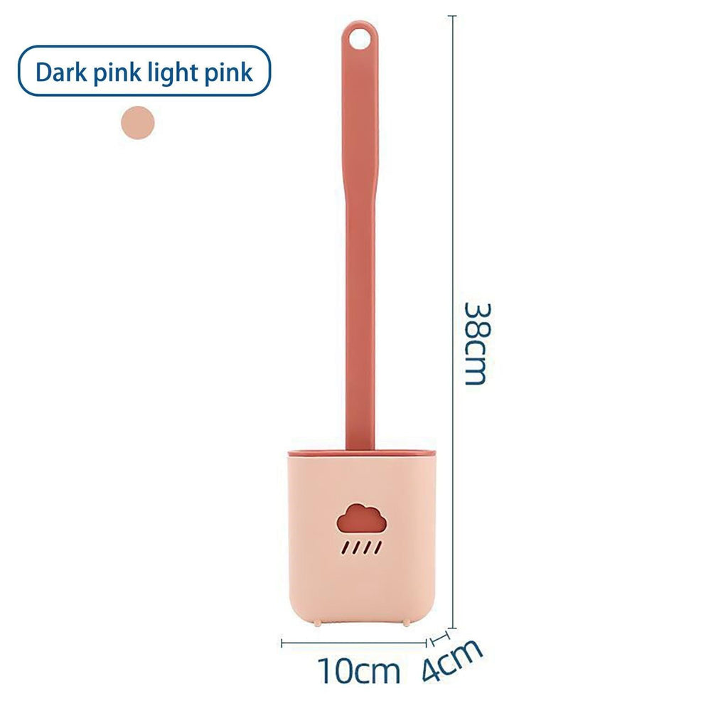 Toilet Brush Holder Sets Wall Hanging Household Floor Standing Soft Bristle Head Bathroom Cleaning Accessories Toilet Brush Set, Silicone Toilet Brush with Holder Wall Mounted With Toilet Bowl Brush And Holder Bendable Brush Head Holder Quickly Drying Stevvex