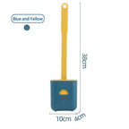 Toilet Brush Holder Sets Wall Hanging Household Floor Standing Soft Bristle Head Bathroom Cleaning Accessories Toilet Brush Set, Silicone Toilet Brush with Holder Wall Mounted With Toilet Bowl Brush And Holder Bendable Brush Head Holder Quickly Drying Stevvex