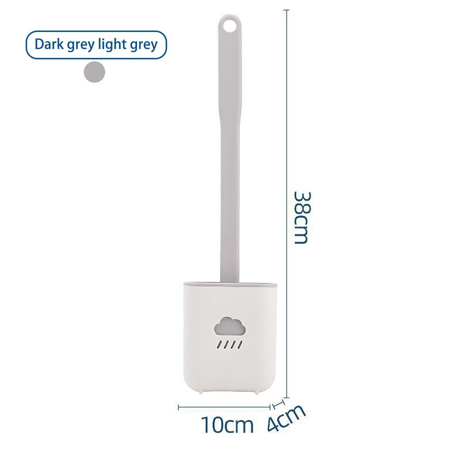Toilet Brush Holder Sets Wall Hanging Household Floor Standing Soft Bristle Head Bathroom Cleaning Accessories Toilet Brush Set, Silicone Toilet Brush with Holder Wall Mounted With Toilet Bowl Brush And Holder Bendable Brush Head Holder Quickly Drying Stevvex