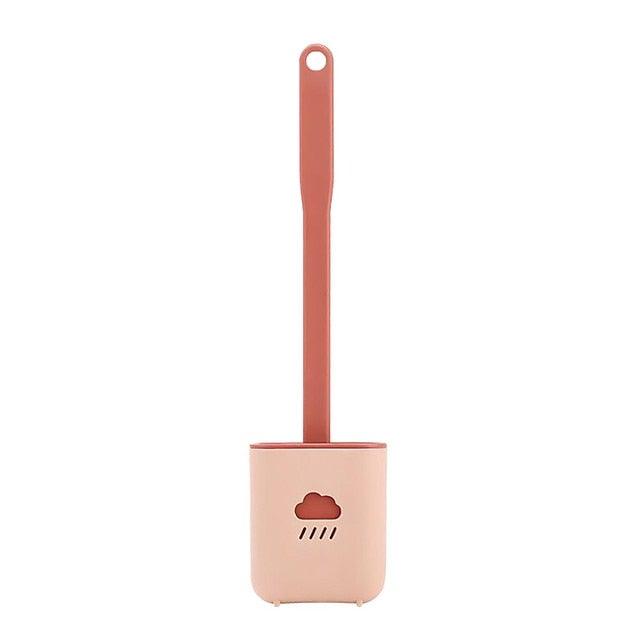 Toilet Brush Holder Sets Wall Hanging Household Floor Standing Soft Bristle Head Bathroom Cleaning Accessories Toilet Brush Set, Silicone Toilet Brush with Holder Wall Mounted With Toilet Bowl Brush And Holder Bendable Brush Head Holder Quickly Drying Stevvex