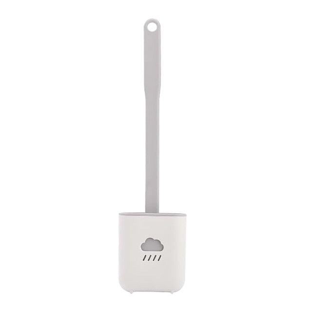 Toilet Brush Holder Sets Wall Hanging Household Floor Standing Soft Bristle Head Bathroom Cleaning Accessories Toilet Brush Set, Silicone Toilet Brush with Holder Wall Mounted With Toilet Bowl Brush And Holder Bendable Brush Head Holder Quickly Drying Stevvex