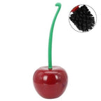 Toilet brush New Lovely Cherry Shape Lavatory Brush Toilet Brush Holder Set Toilet Cherry Shape Toilet Brush Standing Toilet Brush Set Compact Household Bathroom Cherry Toilet Brush Stevvex