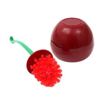 Toilet brush New Lovely Cherry Shape Lavatory Brush Toilet Brush Holder Set Toilet Cherry Shape Toilet Brush Standing Toilet Brush Set Compact Household Bathroom Cherry Toilet Brush Stevvex