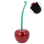 Toilet brush New Lovely Cherry Shape Lavatory Brush Toilet Brush Holder Set Toilet Cherry Shape Toilet Brush Standing Toilet Brush Set Compact Household Bathroom Cherry Toilet Brush Stevvex
