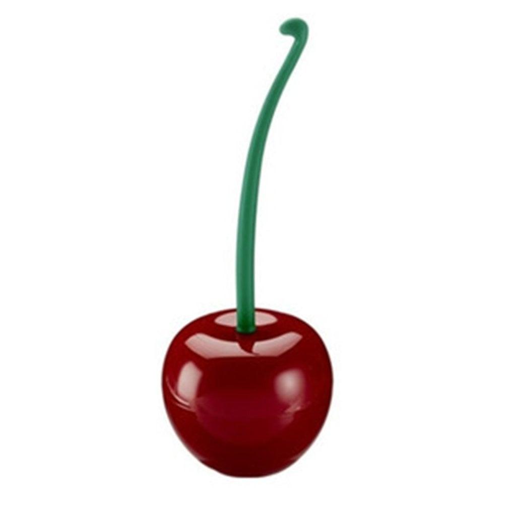 Toilet brush New Lovely Cherry Shape Lavatory Brush Toilet Brush Holder Set Toilet Cherry Shape Toilet Brush Standing Toilet Brush Set Compact Household Bathroom Cherry Toilet Brush Stevvex