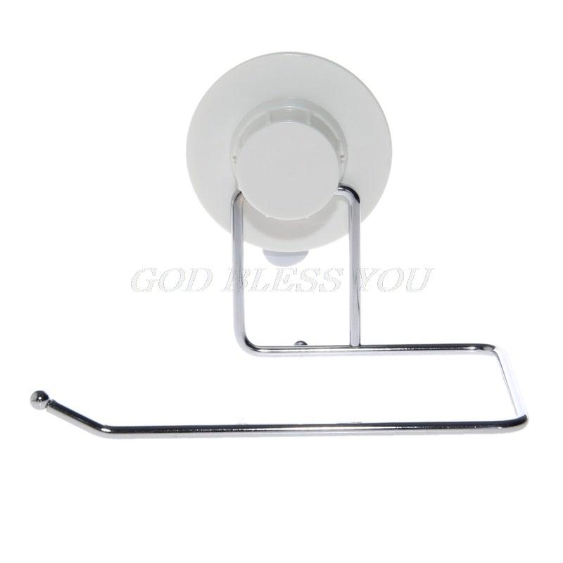 Toilet Paper Holder Bathroom Suction Hanger Tissue Rack Kitchen Towel Hook Powerful Vacuum Suction Cup Toilet Paper Roll Holder Wall Mount Towel Tissue Rack For Bathroom And Kitchen-Drill Free Stevvex