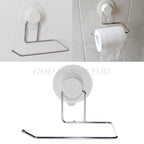 Toilet Paper Holder Bathroom Suction Hanger Tissue Rack Kitchen Towel Hook Powerful Vacuum Suction Cup Toilet Paper Roll Holder Wall Mount Towel Tissue Rack For Bathroom And Kitchen-Drill Free Stevvex