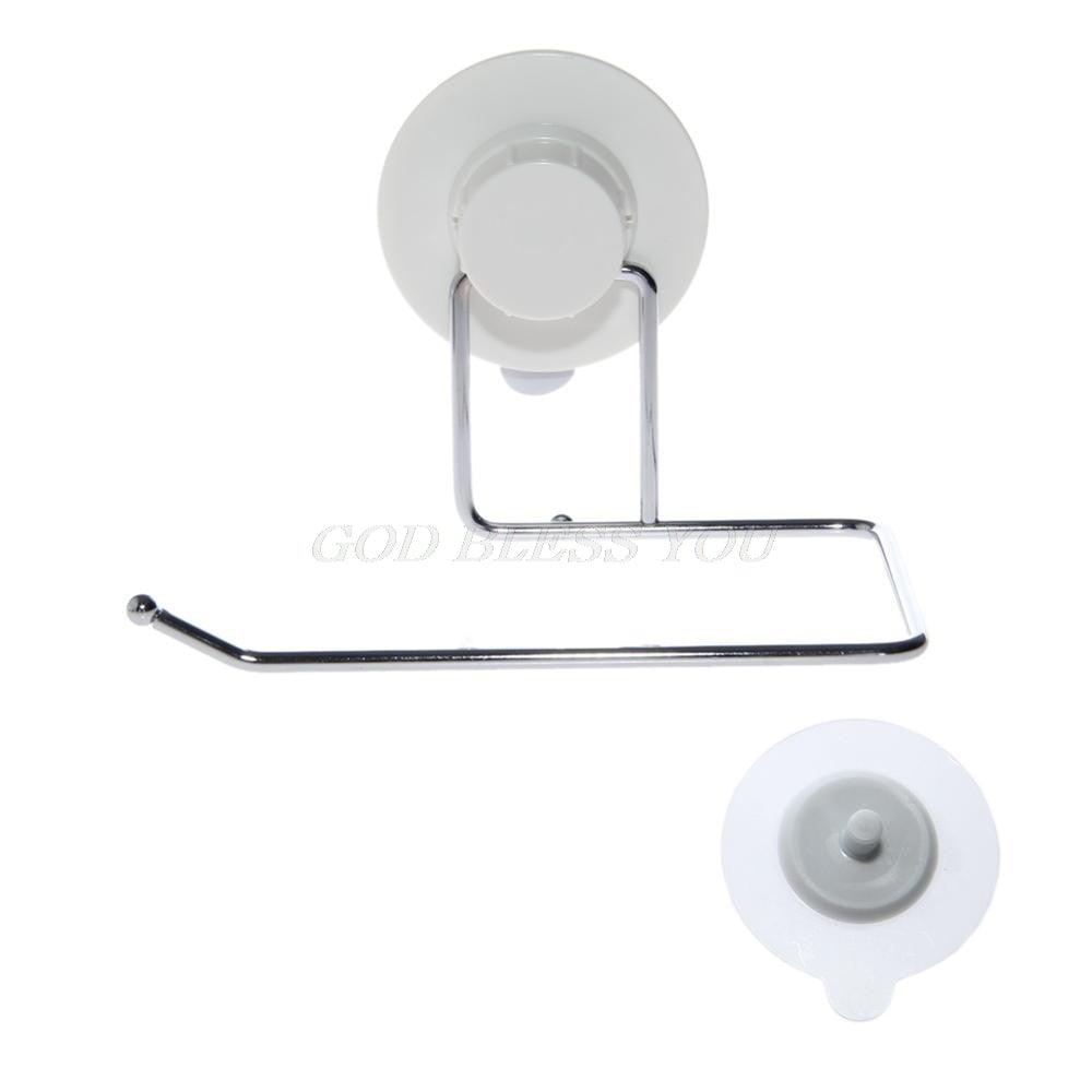 Toilet Paper Holder Bathroom Suction Hanger Tissue Rack Kitchen Towel Hook Powerful Vacuum Suction Cup Toilet Paper Roll Holder Wall Mount Towel Tissue Rack For Bathroom And Kitchen-Drill Free Stevvex
