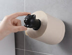 Toilet Paper Holder Cat Kitchen Roll Holder Adhesive Wall Towel Rack Creative Bathroom Tissue Hanger Paper Towel Holder Toliet Paper Holder Stevvex
