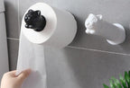 Toilet Paper Holder Cat Kitchen Roll Holder Adhesive Wall Towel Rack Creative Bathroom Tissue Hanger Paper Towel Holder Toliet Paper Holder Stevvex