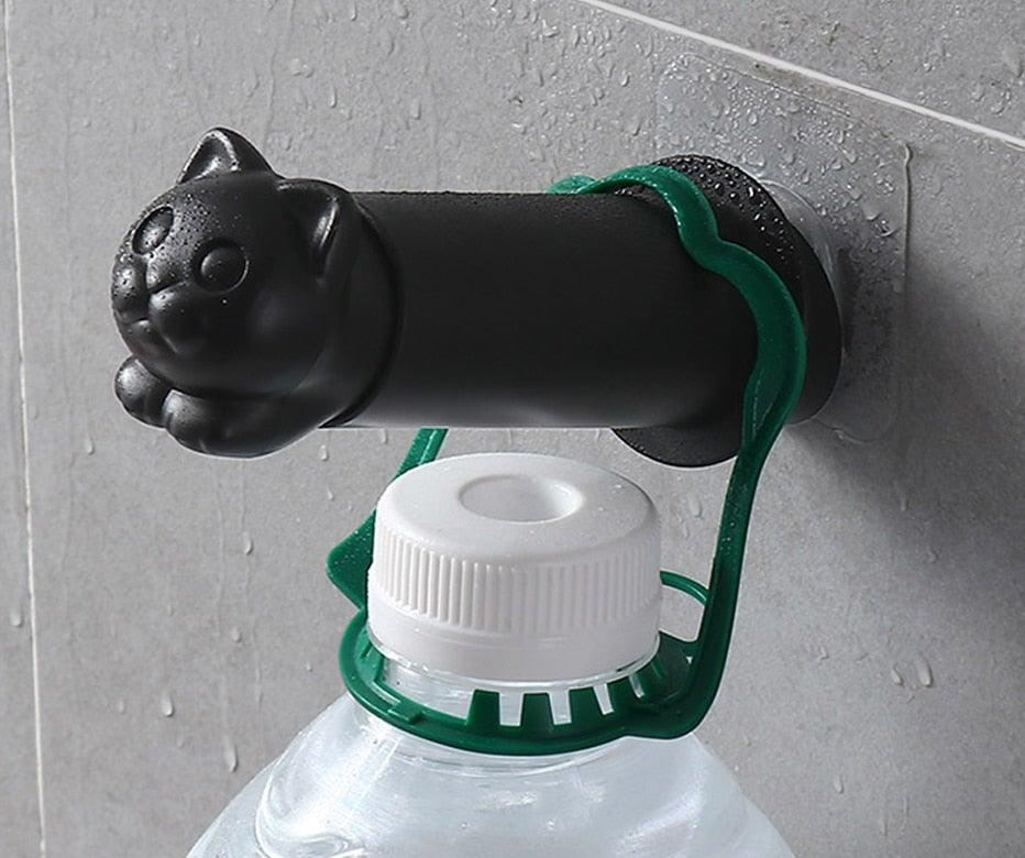 Toilet Paper Holder Cat Kitchen Roll Holder Adhesive Wall Towel Rack Creative Bathroom Tissue Hanger Paper Towel Holder Toliet Paper Holder Stevvex