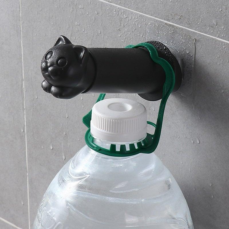 Toilet Paper Holder Cat Kitchen Roll Holder Adhesive Wall Towel Rack Creative Bathroom Tissue Hanger Paper Towel Holder Toliet Paper Holder Stevvex