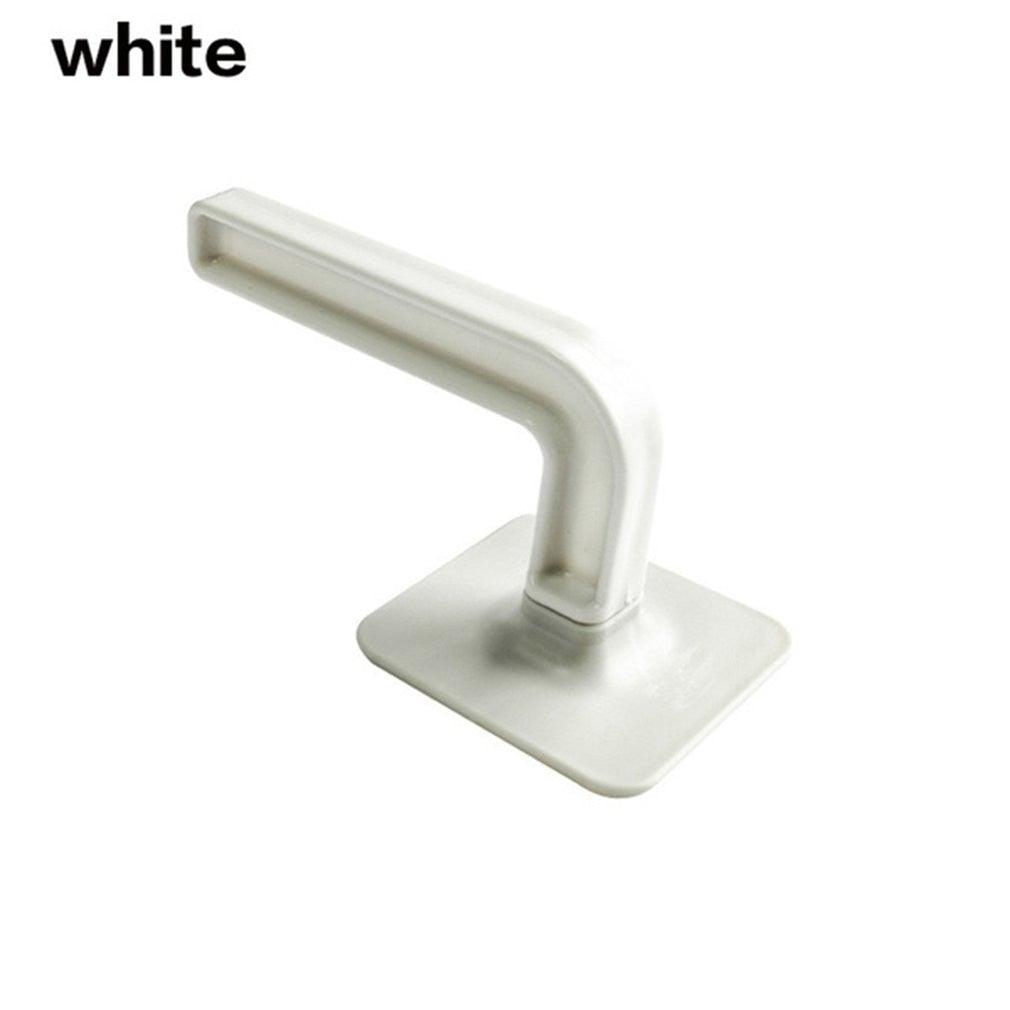 Toilet Paper Holder Hole-Free Tissue Rack Wall-Mounted Shelf Kitchen Bathroom Roll Paper Storage Window Handles Plastic Rustproof Paper Roll Holder No Drilling Easy To Install The Bathroom Accessory Suitable For Office Kitchen Bathroom Stevvex