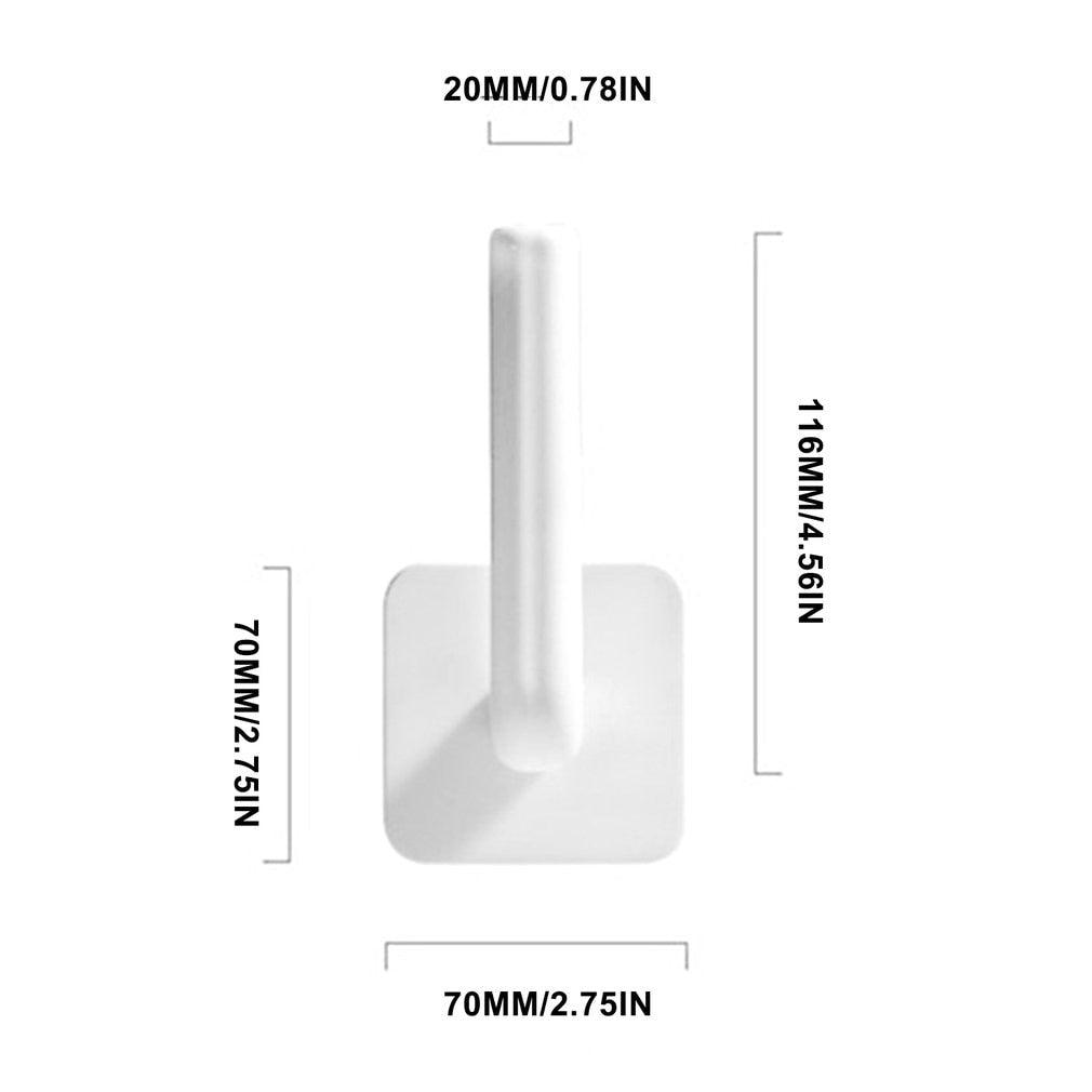 Toilet Paper Holder Hole-Free Tissue Rack Wall-Mounted Shelf Kitchen Bathroom Roll Paper Storage Window Handles Plastic Rustproof Paper Roll Holder No Drilling Easy To Install The Bathroom Accessory Suitable For Office Kitchen Bathroom Stevvex