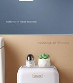 Toilet Paper Holder Stand Wall Mounted Waterproof Paper Towel Dispenser Holder Tissue Box Toilet Roll Holder For Toilet Paper Toilet Paper Roll Holder With Shelf And Drawer Adhesive Bathroom Tissue Box Holder Wall Mount Facial Toilet Tissue Paper Storage Stevvex