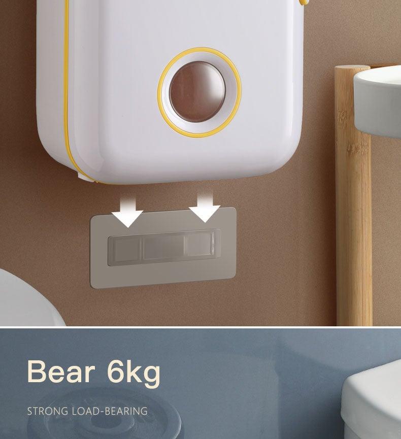 Toilet Paper Holder Stand Wall Mounted Waterproof Paper Towel Dispenser Holder Tissue Box Toilet Roll Holder For Toilet Paper Toilet Paper Roll Holder With Shelf And Drawer Adhesive Bathroom Tissue Box Holder Wall Mount Facial Toilet Tissue Paper Storage Stevvex