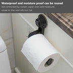 Toilet Paper Holder Super Storage Suction Cup Wall Mount Removable Rack Suction Cup Toilet Paper Holder  Wall Mount Plastic Tissue Roll Dispenser For Bathroom And Kitchen Stevvex