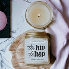 Luxury Bergamot Citrus Candle With Tobacco Flower Notes Lush Scented Jar BandsCo Straps