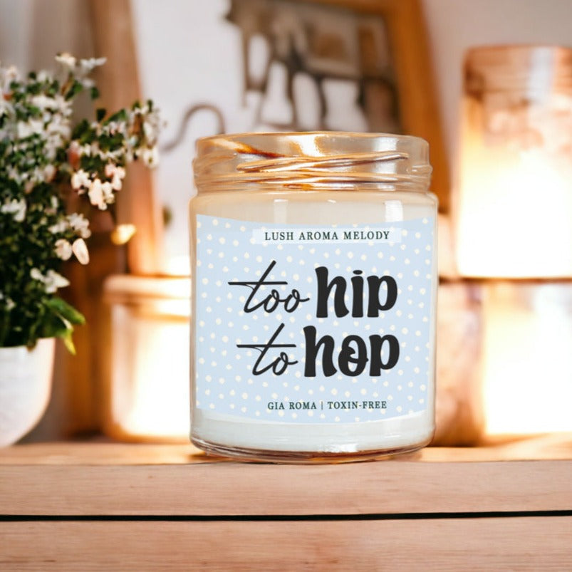Luxury Bergamot Citrus Candle With Tobacco Flower Notes Lush Scented Jar BandsCo Straps