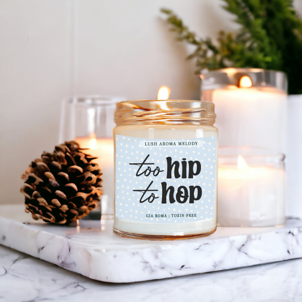 Luxury Bergamot Citrus Candle With Tobacco Flower Notes Lush Scented Jar BandsCo Straps