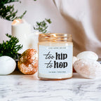 Luxury Bergamot Citrus Candle With Tobacco Flower Notes Lush Scented Jar BandsCo Straps