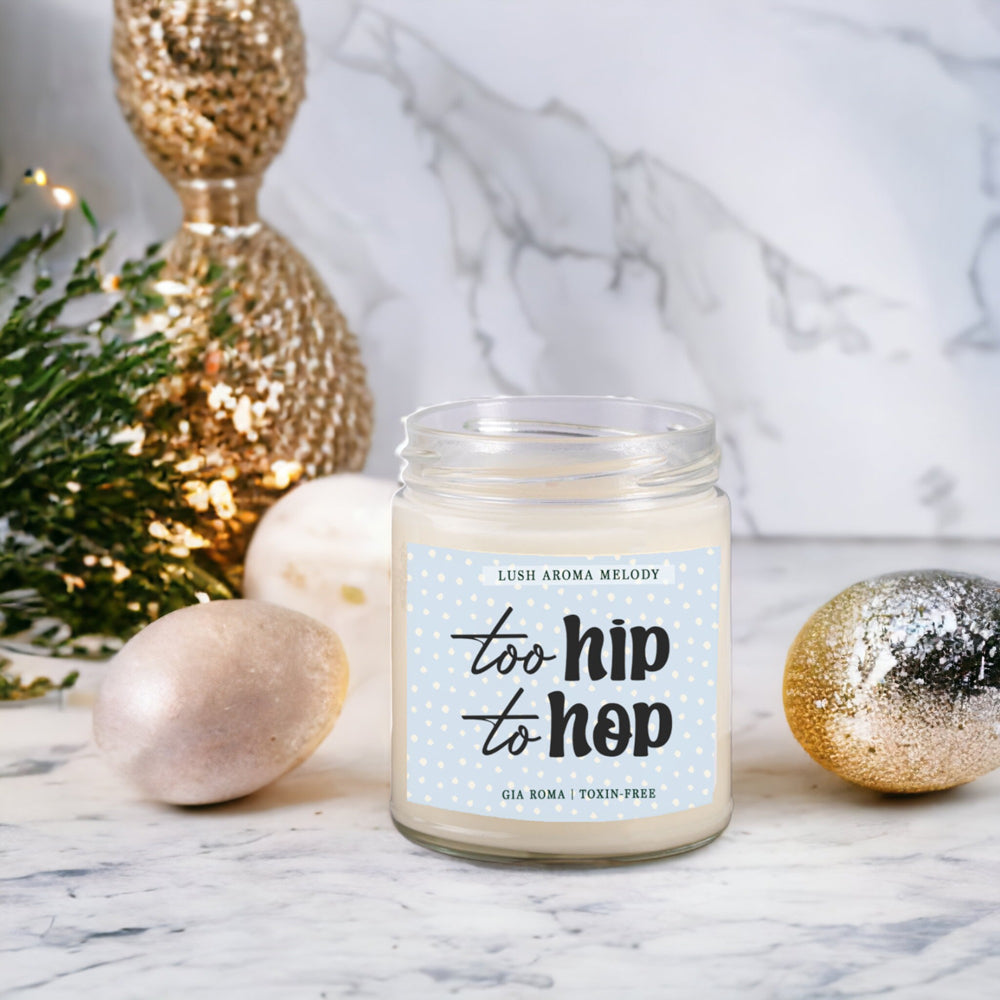 Luxury Bergamot Citrus Candle With Tobacco Flower Notes Lush Scented Jar BandsCo Straps
