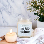 Luxury Bergamot Citrus Candle With Tobacco Flower Notes Lush Scented Jar BandsCo Straps