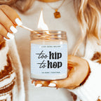 Luxury Bergamot Citrus Candle With Tobacco Flower Notes Lush Scented Jar BandsCo Straps