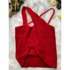 Top fashion cute women summer  cross sleeveless crop top cute fashion styles classy top