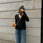Cardigan For Women Long Sleeve Cardigan Summer Cropped Cardigan Knitted V neck Thin Ice Silk Sweaters Sunscreen Shirt Tops Stevvex