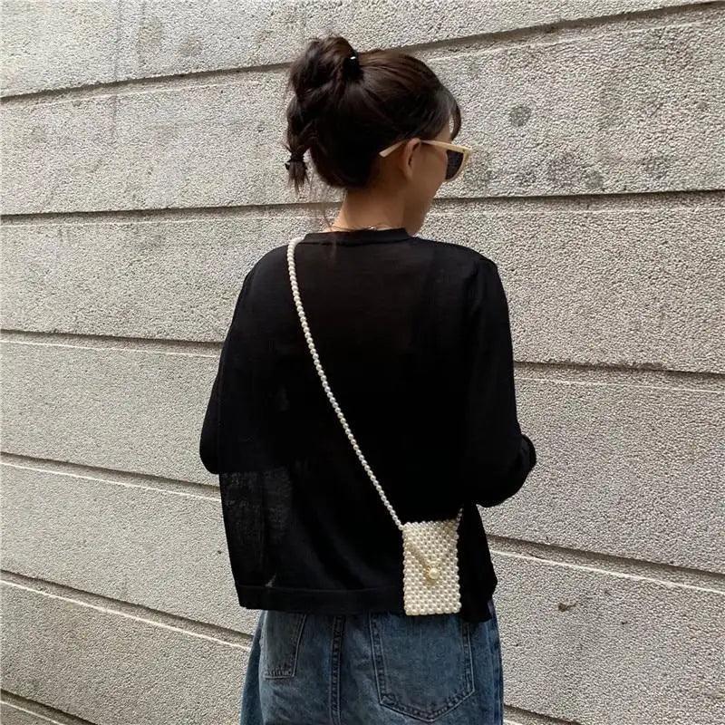 Cardigan For Women Long Sleeve Cardigan Summer Cropped Cardigan Knitted V neck Thin Ice Silk Sweaters Sunscreen Shirt Tops Stevvex