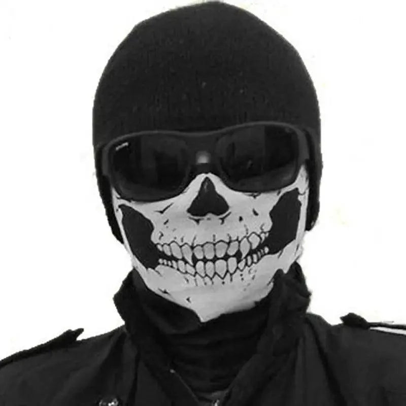 Top Quality Cycling Mask Headwear Halloween Skull Wrap Scarf Warm Washable Headband Breathable Running Bandana Outdoor Sports Equipment Stevvex