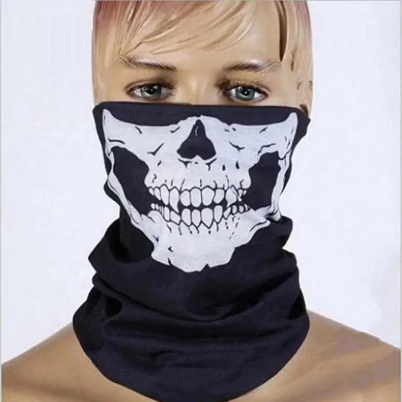 Top Quality Cycling Mask Headwear Halloween Skull Wrap Scarf Warm Washable Headband Breathable Running Bandana Outdoor Sports Equipment Stevvex