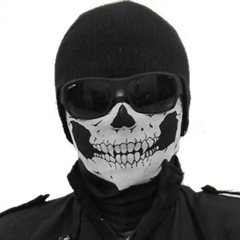 Top Quality Cycling Mask Headwear Halloween Skull Wrap Scarf Warm Washable Headband Breathable Running Bandana Outdoor Sports Equipment Stevvex