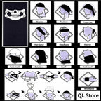 Top Quality Cycling Mask Headwear Halloween Skull Wrap Scarf Warm Washable Headband Breathable Running Bandana Outdoor Sports Equipment Stevvex