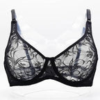 Plus Size Lace Bras For Women Underwired Bralette Womens Underwear Delicate Embroidery Lingerie Brassiere Stevvex