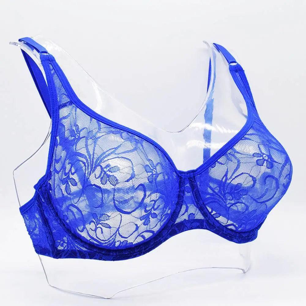 Plus Size Lace Bras For Women Underwired Bralette Womens Underwear Delicate Embroidery Lingerie Brassiere Stevvex