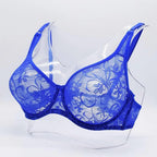 Plus Size Lace Bras For Women Underwired Bralette Womens Underwear Delicate Embroidery Lingerie Brassiere Stevvex