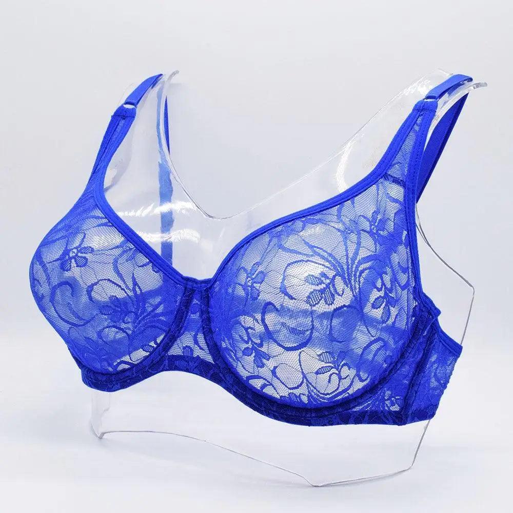 Plus Size Lace Bras For Women Underwired Bralette Womens Underwear Delicate Embroidery Lingerie Brassiere Stevvex