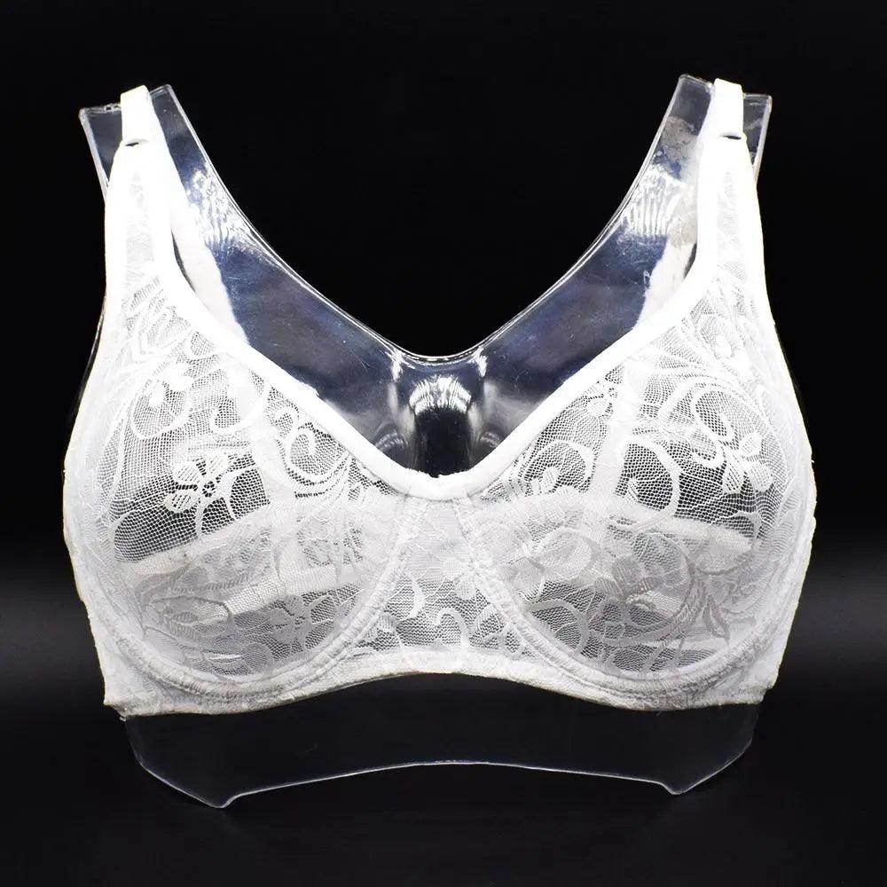 Plus Size Lace Bras For Women Underwired Bralette Womens Underwear Delicate Embroidery Lingerie Brassiere Stevvex