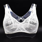 Plus Size Lace Bras For Women Underwired Bralette Womens Underwear Delicate Embroidery Lingerie Brassiere Stevvex